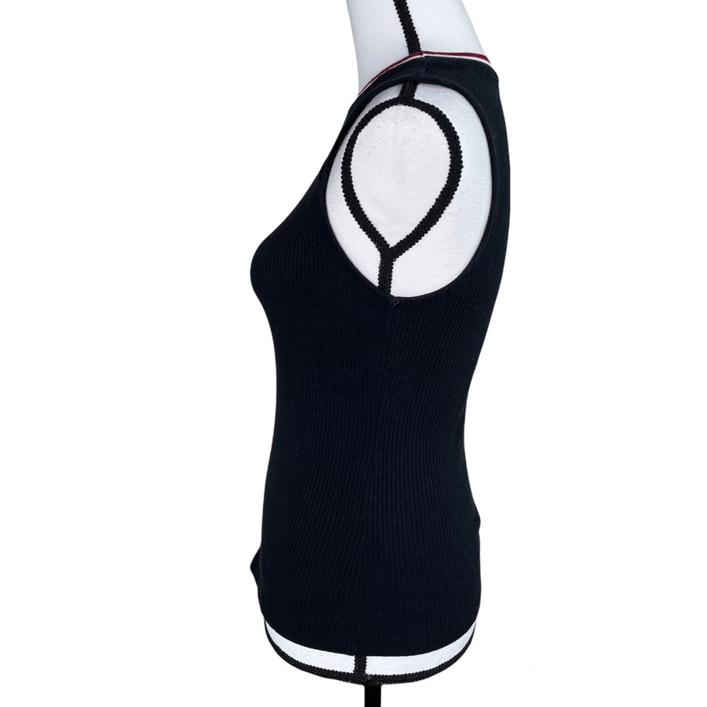 Farrow Black Ribbed Tank Top - Picture 2 of 6